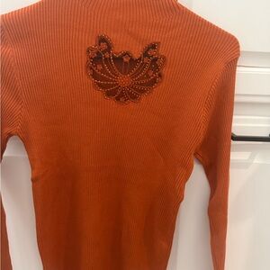 Elegant Orange Women's Top